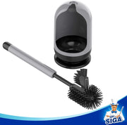 MR.SIGA Toilet Bowl Brush and Holder for Bathroom, Non-Scratch TPR Bristles, Under-Rim Brush Head