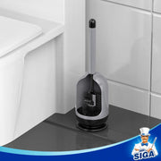 MR.SIGA Toilet Bowl Brush and Holder for Bathroom, Non-Scratch TPR Bristles, Under-Rim Brush Head