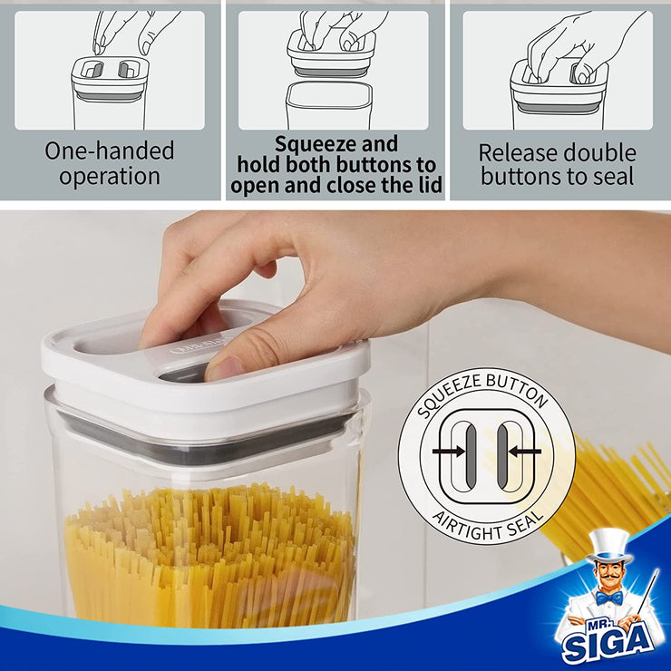 Airtight Food Storage Containers with Lids for Cereal, Spaghetti