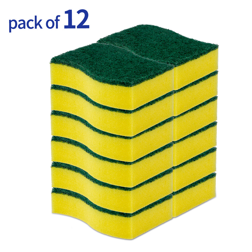 MR.SIGA Heavy Duty Scrub Sponge, Pack of 12
