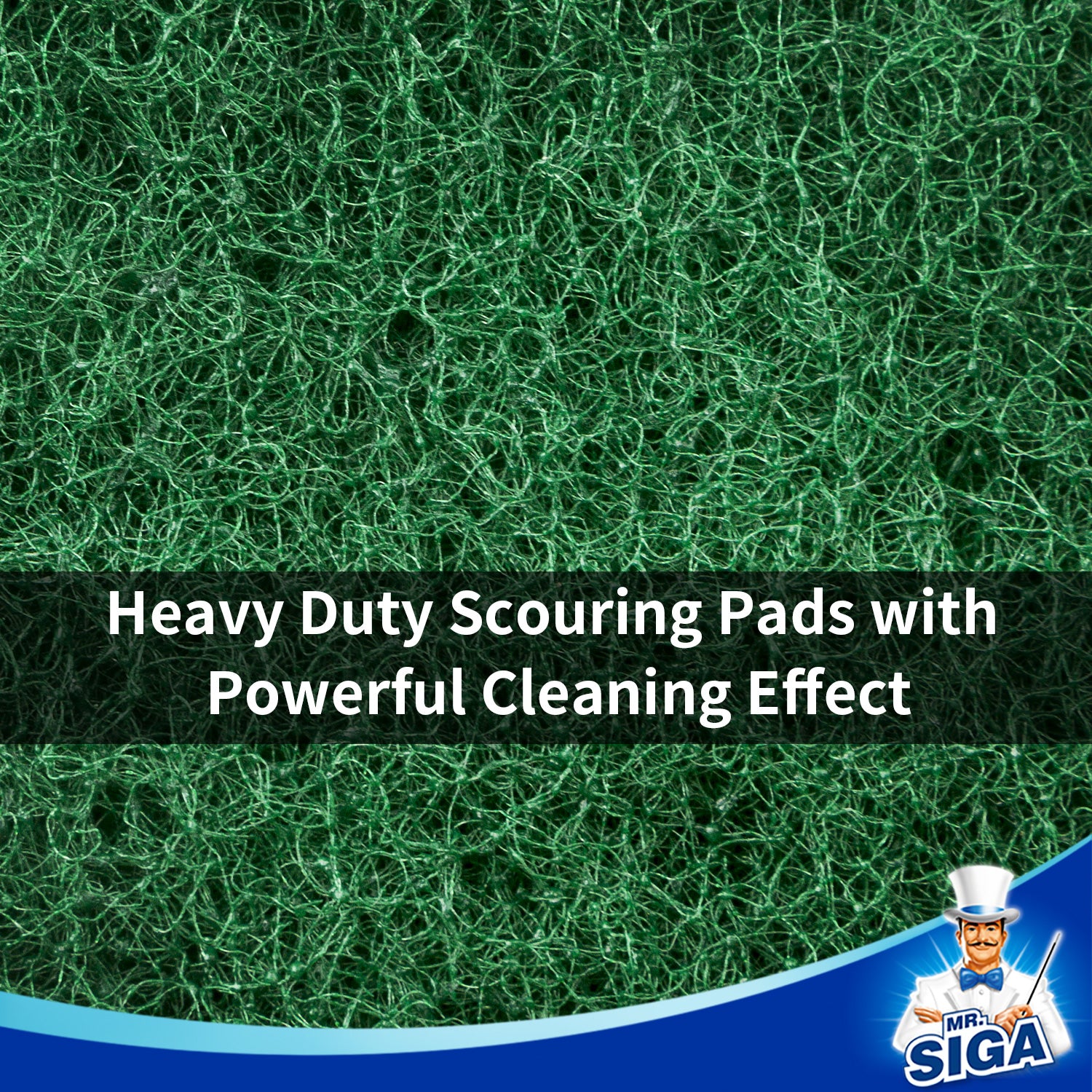 MR.SIGA Heavy Duty Scouring Pads, Household Scrubber for Kitchen, Sink, Dish, Pack of 24