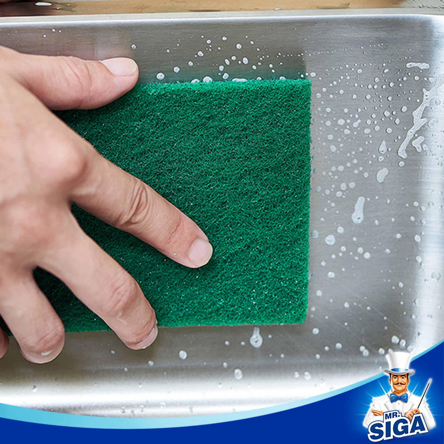 MR.SIGA Heavy Duty Scouring Pads, Household Scrubber for Kitchen, Sink, Dish, Pack of 24