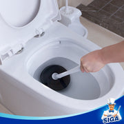 MR.SIGA Toilet Plunger and Bowl Brush Combo for Bathroom Cleaning, White