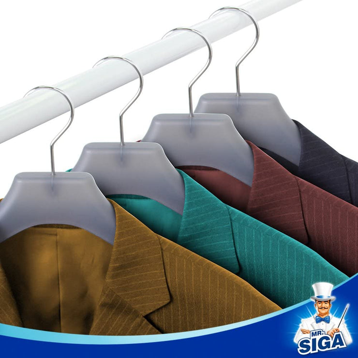 MR.SIGA Plastic Extra Wide Suit Hangers, Pack of 12