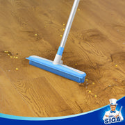 MR.SIGA Soft Bristle Rubber Broom and Squeegee with Telescopic Handle- 12.4" Width 4