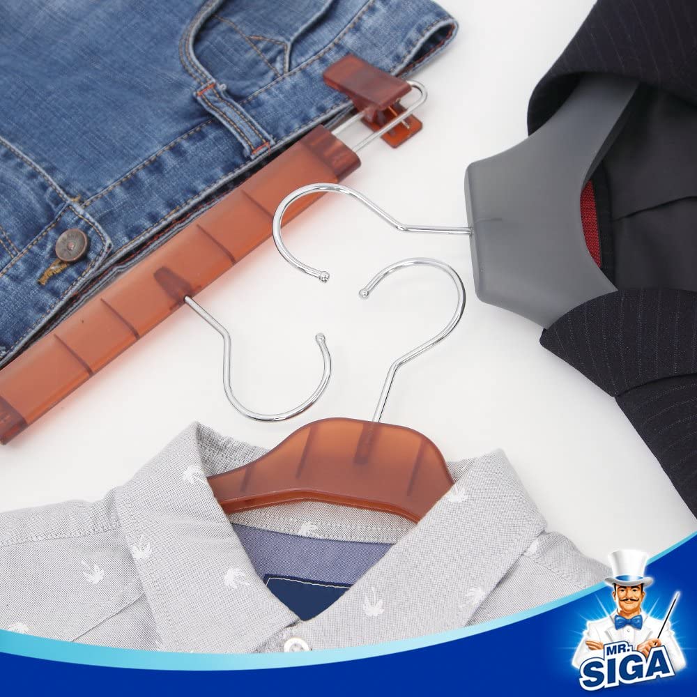 MR.SIGA Plastic Extra Wide Suit Hangers, Pack of 12
