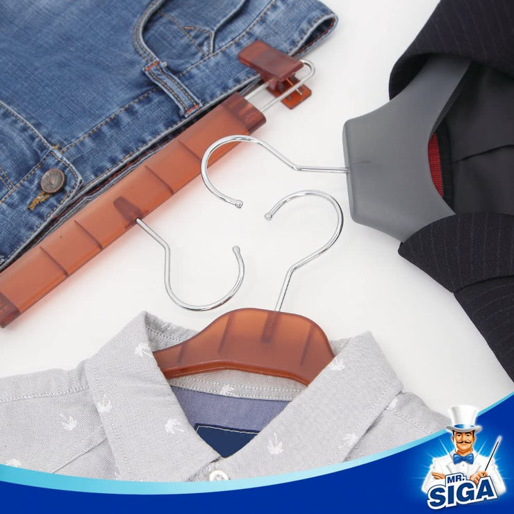 MR.SIGA Plastic Extra Wide Suit Hangers, Pack of 12