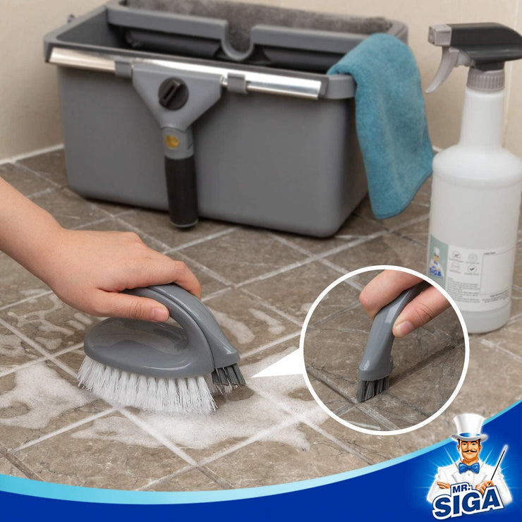 MR.SIGA Professional Window Cleaning Combo - Squeegee & Microfiber Window Scrubber, 14