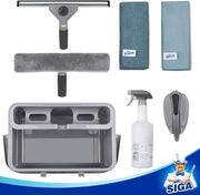 MR.SIGA Window Cleaning Kit with Storage Caddy, Professional Window Washing Equipment, Multi-Purpose Household Cleaning Supplies Kit
