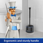 MR.SIGA Toilet Plunger with Holder, Heavy Duty Toilet Plunger and Holder Combo, Black