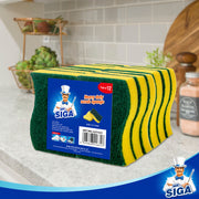 MR.SIGA Heavy Duty Scrub Sponge, Pack of 12