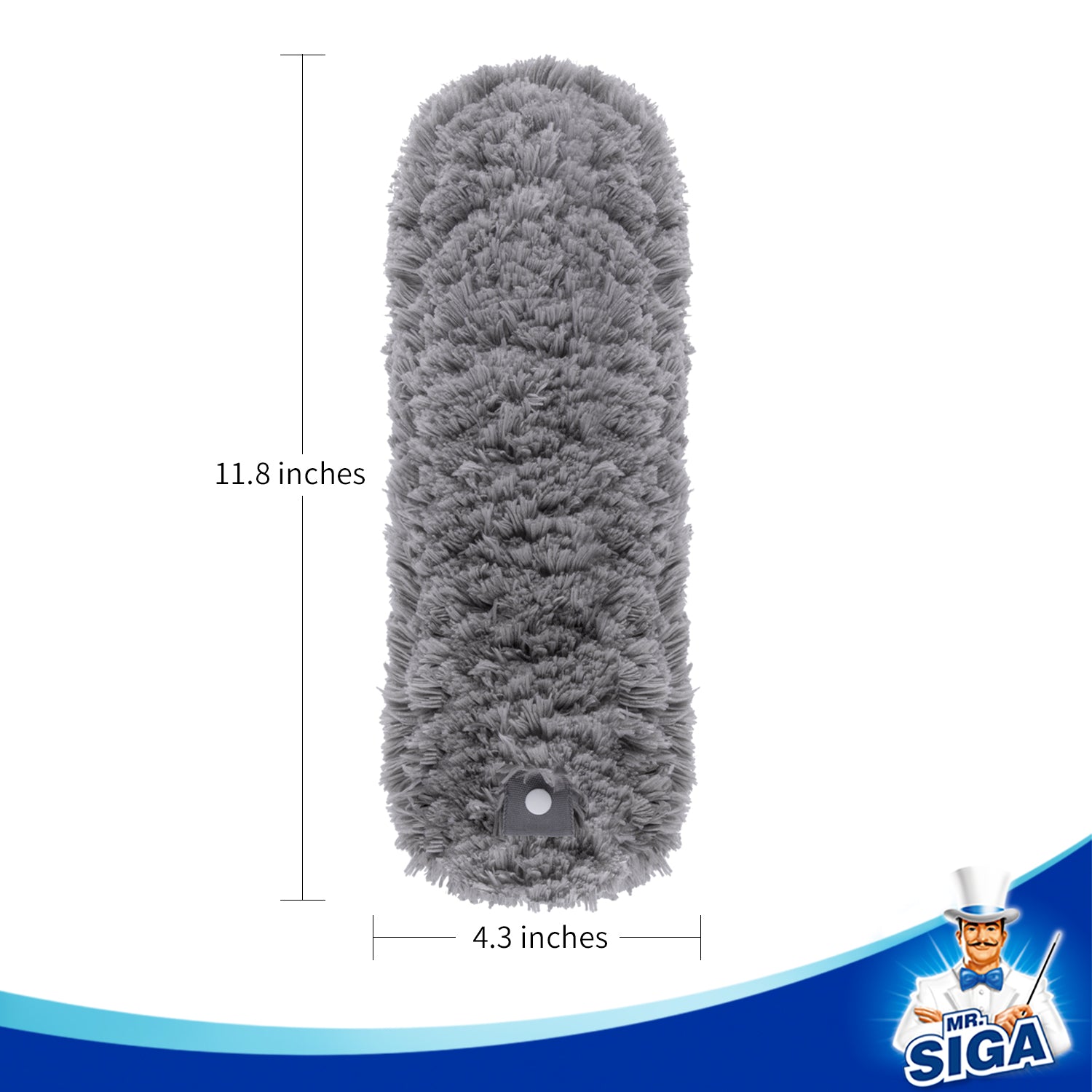 MR.SIGA Lint Free Microfiber Duster, Washable Duster for Household Cleaning Gray