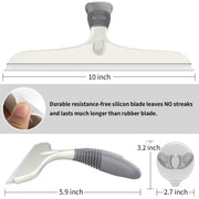 MR.SIGA Multi-Purpose Silicon Squeegee for Window, Glass, Shower Door, Car Windshield, Includes Suction Hook