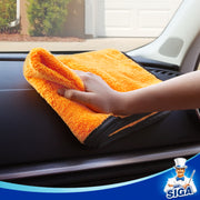 MR.SIGA Premium Microfiber Towels for Household Cleaning, Dual-Sided Car Washing , Pack of 3