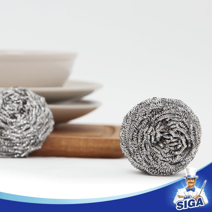 MR.SIGA Stainless Steel Scourer,Pack of 12