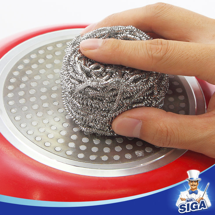 MR.SIGA Stainless Steel Scourer,Pack of 12