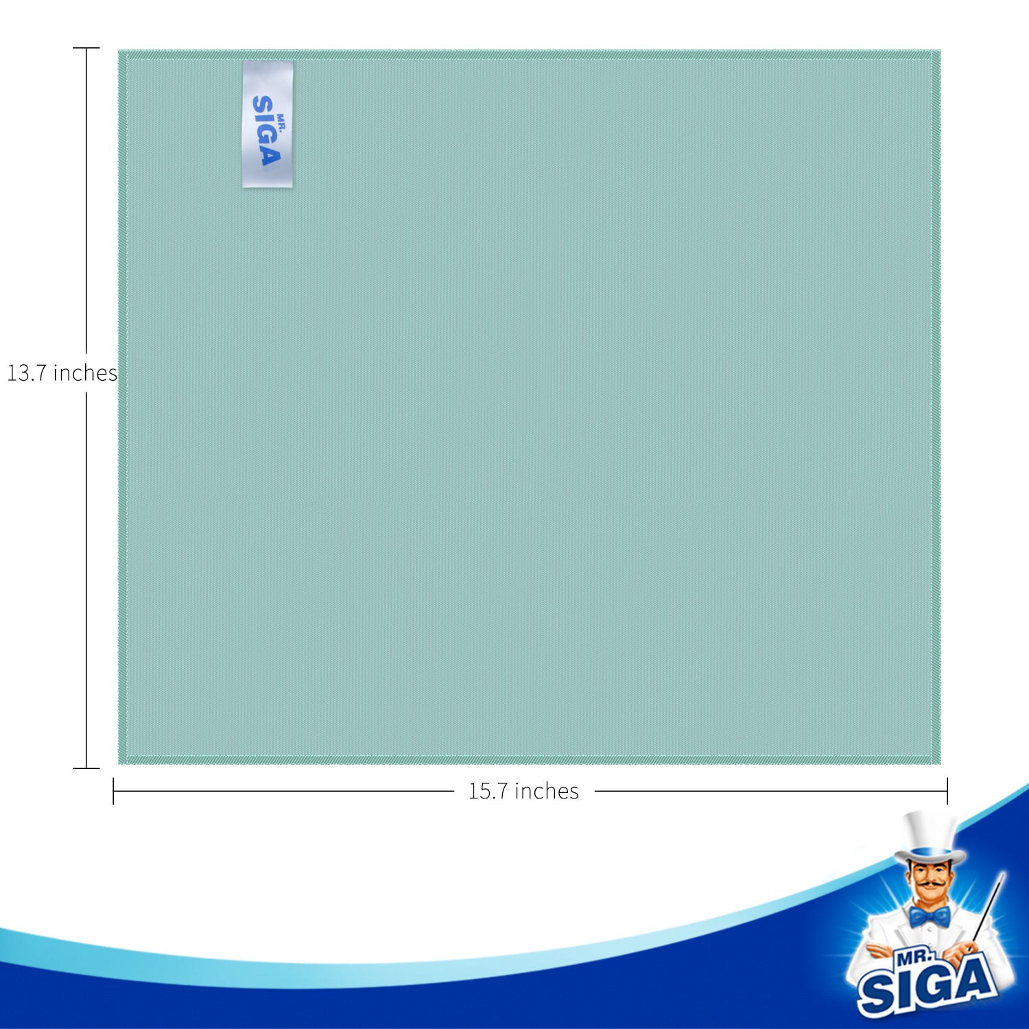 MR.SIGA Ultrafeine Mikrofasertücher für Glas, 12er-Pack, 35 x 40 cm 13,7" x 15,7" 