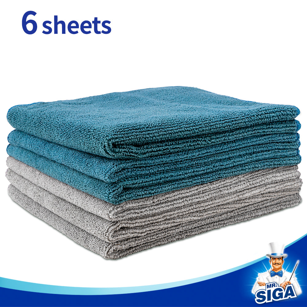 MR.SIGA Microfiber Cleaning Cloth, Pack of 6