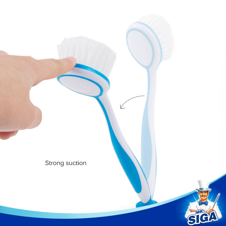 MR.SIGA Round Dish Brush,  Pack of 3