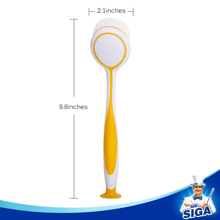 MR.SIGA Round Dish Brush,  Pack of 3
