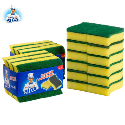 MR.SIGA Heavy Duty Scrub Sponge, Pack of 24