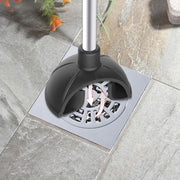 MR.SIGA 2 Way Rubber Toilet and Drain Plunger, Aluminium Handle