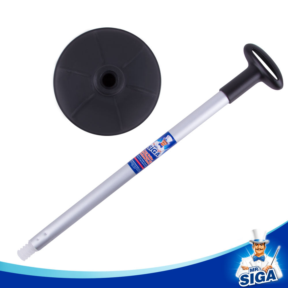 MR.SIGA 2 Way Rubber Toilet and Drain Plunger, Aluminium Handle