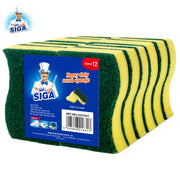 MR.SIGA Heavy Duty Scrub Sponge, Pack of 12