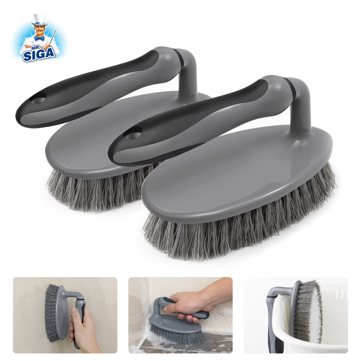 MR.SIGA Pot and Pan Cleaning Brush Dish Brush for Kitchen Pack of 2