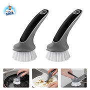 MR.SIGA Pot and Pan Cleaning Brush, Dish Brush for Kitchen, Pack of 2