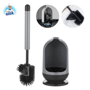 MR.SIGA Toilet Bowl Brush and Holder for Bathroom, Non-Scratch TPR Bristles, Under-Rim Brush Head