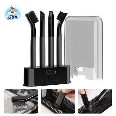 MR.SIGA Grout Cleaner Brush Set, Detail Cleaning Brush Set for Tile, Sink, Drain