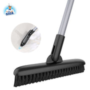 MR.SIGA Heavy Duty Grout Scrub Brush with Long Handle, Shower Floor Scrubber for Cleaning, Tile Scrub Brush with Stiff Bristles