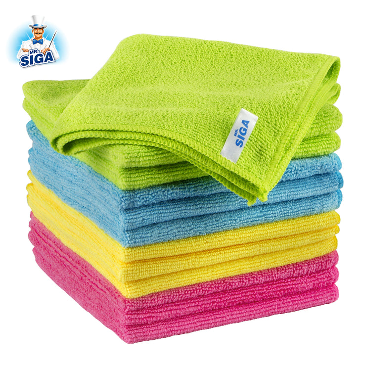 MR.SIGA Microfiber Cleaning Cloth,Pack of 12