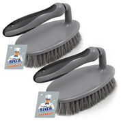 MR.SIGA Heavy Duty Scrub Brush with Comfortable Grip, for Bathroom, Shower, Sink, Floor, Pack of 2